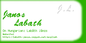 janos labath business card