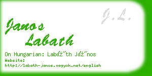 janos labath business card